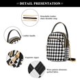 thumbnail image 4 of FORMRS Crossbody Bag for Women Quilted Travel Shoulder Cell Phone Purse with Chain Strap Handbag, Black and White Geometric, 4 of 7