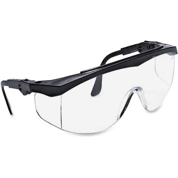 Tomahawk Wraparound Safety Glasses, Black Nylon Frame, Clear Lens, 12/box | Bundle of 5 Boxes