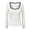 1-White, variant on Arlun Womens Long Sleeve Color Block Scoop Neck Shirt Fall Lightweight Ribbed Knit Y2k Going out Tops Soft Comfy Winter Stretchy Base Layer Thermal Undershirts Daily Wear 1-White XS