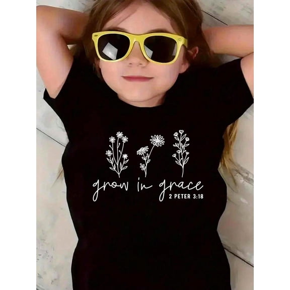 Grow In Grace Christian Easter Day Kids T-Shirt Graphic T-shirts for boys and girls