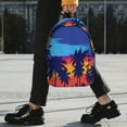 thumbnail image 2 of Lukts Beach with Palm Trees Pattern 15 Inch Student Backpack, Waterproof Laptop Backpack with Adjustable Shoulder Straps, Lightweight Travel, Campus Backpack, Unisex, 2 of 6