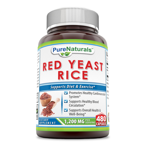 Pure Naturals Red Yeast Rice Dietary Supplement 1200 mg of Red Yeast