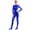 Blue, variant on Women's Metallic Leotard Zipper Front Leather Bodysuit Jumpsuit One Piece Rave Party Clubwear Silver 3XL