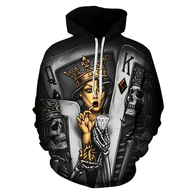 Sweat à Capuche Mode Imprimé 3D Motif Crâne pour Hommes