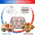 thumbnail image 4 of Pink Hued Cute Halloween Ghosts Pattern Womens Lunch Box for Work,Insulated Large Lunch Bag for Tween and Teen,Loncheras Para Mujer,Leakproof Adult Lunch Bag for Work,Beach,Travel,Picnic,Camping, 4 of 5