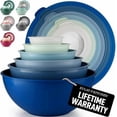thumbnail image 2 of Zulay Kitchen 12 Piece Plastic Mixing Bowls with Lids Set - Leak-Proof Microwave & Freezer Safe Stackable Mixing Bowl Set for Preparing, Serving and Storing - Non-Slip Large Nesting Bowls (Blue O, 2 of 6