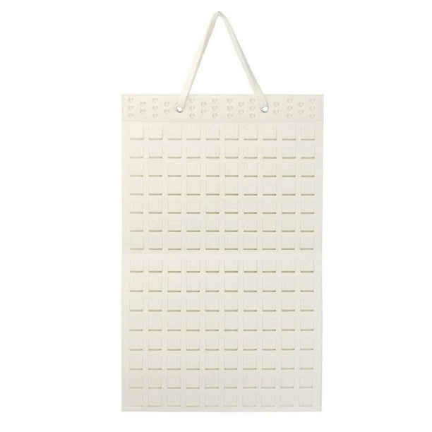 White Organizador colgante de exhibición de pendientes de montaje en pared de diseño compacto para mujeres y niñas