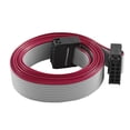 thumbnail image 1 of FC10P IDC Cable de extensión de datos de disco duro de 10 pines F/F, cable plano de cinta de 100 cm de largo para placa base, 1 of 2
