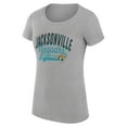 thumbnail image 2 of Women's G-III 4Her by Carl Banks Heather Gray Jacksonville Jaguars Filigree Logo Fitted T-Shirt, 2 of 3