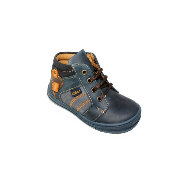 BOTAS TENIS CASUALES COLOSO NIÑO AZUL MARINO PIEL 3125 Leon 3125-p