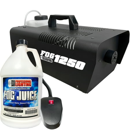1250 Watt Fog Machine - W/Remote and One Gallon Fog Juice - Impressive 8,000 Cubic ft. per minute - Adkins Professional Lighting FOG1250