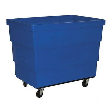 Royal Basket Trucks Cube Truck,HDPE,Blue,13.7 cu. ft. G11-BLX-RCA-4HNN