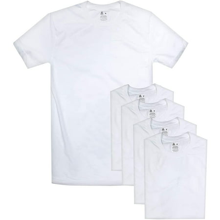 Reebok Men's Crew Neck T-Shirt (5 Pack), White, X-Large | Walmart Canada
