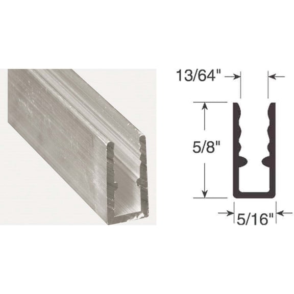 Prime-Line 5/16 In. x 5/8 In. x 94 In. Mill Extruded Window Frame Pack of 12