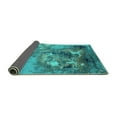 thumbnail image 2 of Ahgly Company Indoor Square Oriental Turquoise Blue Industrial Area Rugs, 7' Square, 2 of 4