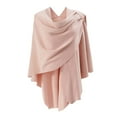 thumbnail image 2 of GZWYHT Shawl Wraps,Shawl Womens Large Front Ponchos Knitted Sweater Wrap Topper Fall Winter Elegant Shawls Cape Concert Dress Scarves for Women Lightweight,Clearance,Shawls And Wraps Pink, 2 of 5
