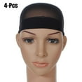 thumbnail image 2 of 4pcs Wig Caps Stretchy Nylon Wig Caps Stocking Caps For Wigs Wig Caps For Women Man (Black, One Size), 2 of 3