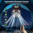 thumbnail image 4 of 20000mAh Camping Fan with LED Lantern - Dual Motor 8-Speed Portable Tent Fan with Remote Control, 4 LED Lights, Hanging Hook, Rechargeable Battery Powered Fan for Tent, Power Outage, Outdoor Camping,, 4 of 9