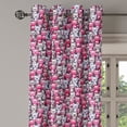 thumbnail image 2 of Ambesonne Cat Grommet Curtain, Kawaii Doodle Humor, 50" x 96", Pink Tan Lilac, 2 of 6