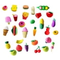 thumbnail image 1 of Juego de gomas de borrar HUOGUO, 30 rompecabezas sin látex con formas de frutas para niños, 1 of 4