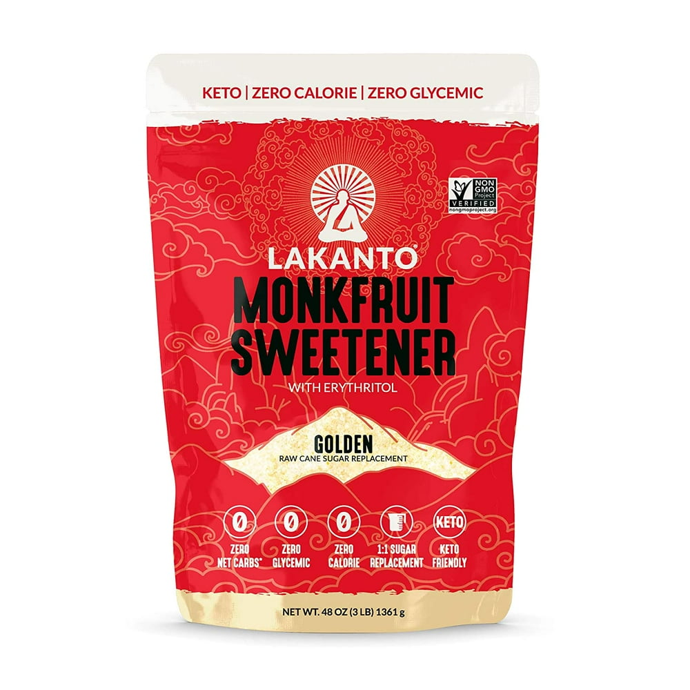 Lakanto Monkfruit Sweetener 11 Raw Cane Sugar Substitute, Zero
