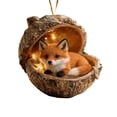 thumbnail image 2 of YOHAVEN Forest Animal Resin Ornaments Set With Mini Lights, Cute Hedgehog Raccoon And Friends In Acorn Homes, Hanging Christmas Tree Accents, Whimsical Holiday Décor Gift For Nature Lovers, 2 of 7