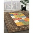 thumbnail image 3 of Ahgly Company Machine Washable Indoor Rectangle Contemporary Brass Green Area Rugs, 7' x 10', 3 of 7