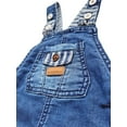 thumbnail image 4 of Kidscool Space Baby Boys Easy Diaper Changing Snap Legs Bib Pocket Patched Denim Overalls,Blue,9-12 Months, 4 of 6