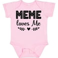 thumbnail image 3 of Inktastic Meme Loves Me Baby Clothes Girls Baby Bodysuit, 3 of 5