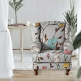 thumbnail image 4 of DOLITY Elastic Wingback Chair Cover Armchair Slipcovers Chair Protector Couch Furniture Light Gray, 4 of 9