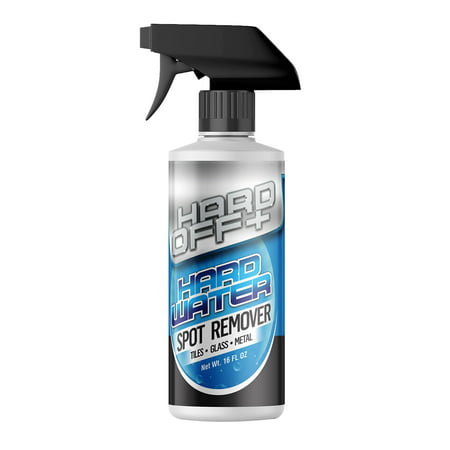 Hard Off+ Hard Water Stain Remover - Professional Grade Shower Cleaner - Bathroom Tile Cleaner Removes Tough Stains Easily - Hard Water Spot Remover Works on Tile, Metal, Glass - Shower Door (Best Cleaner For Soap Scum On Shower Doors)
