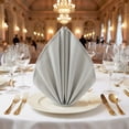 thumbnail image 2 of 12 Pack Cloth Napkins, Washable and Reusable Table Dinner Napkins for Restaurant, Weddings, Events, and Parties Silver Gray 17x17inch, 2 of 6