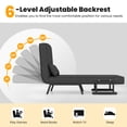 thumbnail image 5 of Costway Folding 5 Position Convertible Sleeper Bed Armchair Lounge Couch w/ Pillow Gray, 5 of 10