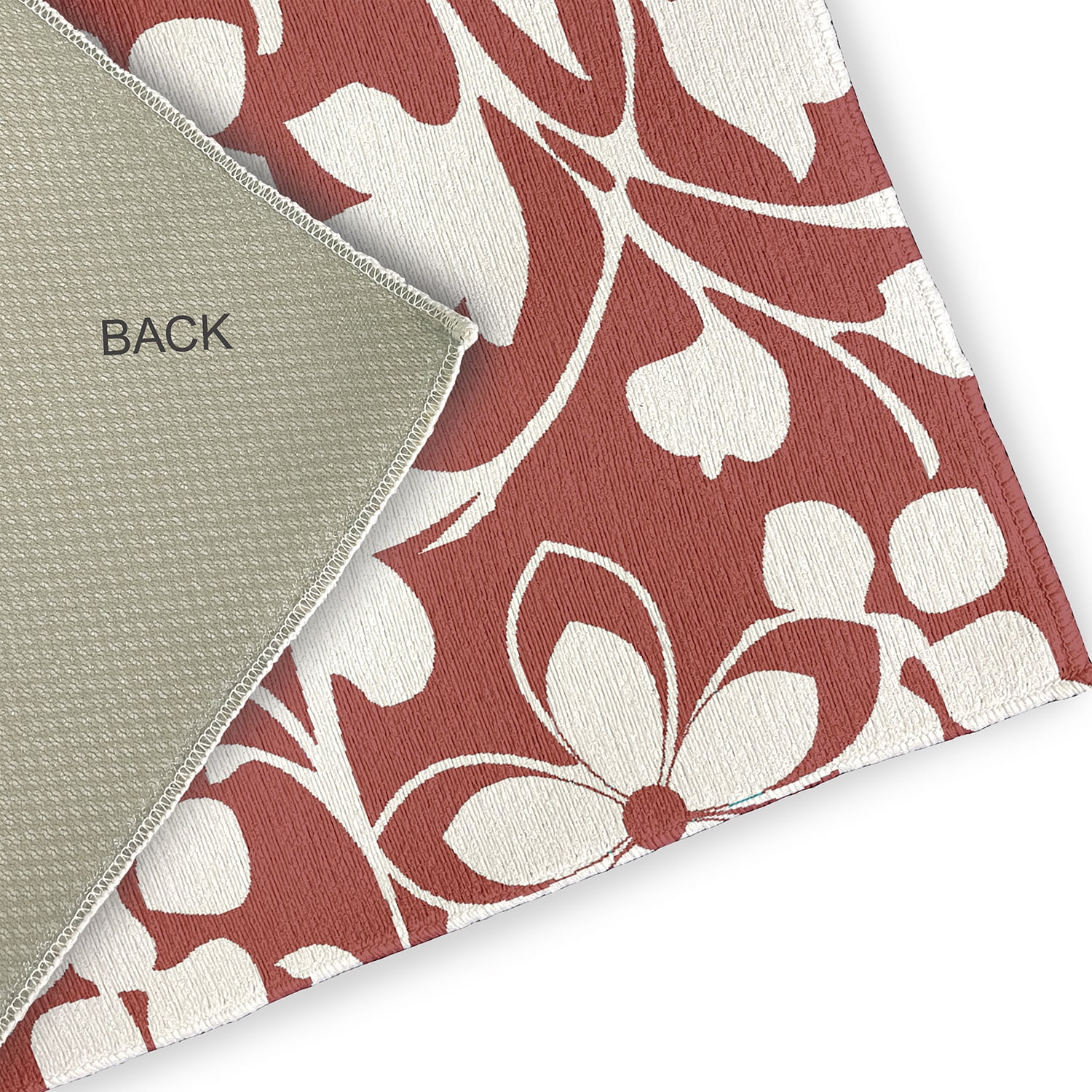 Simply Daisy 2' x 3' Ligonberry Red Evelyn Spring Chenille Indoor/Outdoor Rug