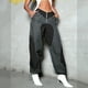 thumbnail image 2 of Gibobby Pantalones tipo cargo para mujer petite casual Pantalones Cargo Mujer Ropa Holgada De Ajuste Relajado Pantalones Demin Negros Cremallera De Cintura Alta(Gris oscuro,X-CH), 2 of 5