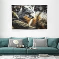 thumbnail image 2 of Orinice White Fox Tapestry Wild Animals Tapestries Art Home Decoration Bedroom Decor Living Room Door 3D Fox Printed Tapestry Wall Hanging Animal Pattern Wall Hangings Art（70.9x92.5） 60x40in, 2 of 7