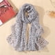 thumbnail image 5 of Minnieouse Bufanda de gasa que no se desprende para mujer brillo y textura de alta gama fiestas chal bufanda mujer Accesorios de disfraces Blanco, 5 of 6