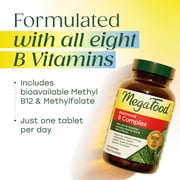 MegaFood Balanced B Complex - 8 B Vitamins - Vitamin B6 & B12 - Vegan - 60 Servings