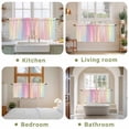 thumbnail image 6 of Pink Purple Tier Curtains, Modern Colorful Ombre Abstract Tie Dye Art Light Filtering Kitchen Curtains, 2Pcs Rod Pocket Half Window Treatments Panels for Sink Cafe Cabinet Camper 27.5x36 Inches, 6 of 9
