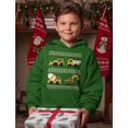 thumbnail image 3 of TeeStars - Tractors & Bulldozers Ugly Christmas Sweater Toddler Hoodie 2T Green, 3 of 5