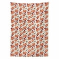thumbnail image 2 of Hawaii Tablecloth, Abstract Aloha State Floral Pattern Hibiscus Spring Holiday Theme Design, Rectangle Satin Table Cover for Dining Room and Kitchen, 52" X 70", Orange Ruby Dark Taupe, by Ambesonne, 2 of 2