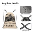 thumbnail image 6 of Kdxio Let The Adventure Begin Print Drawstring Backpack Bag,Waterproof Draw String Back Sack, Gym Drawstring Bags Swim Bag For Unisex, 6 of 9