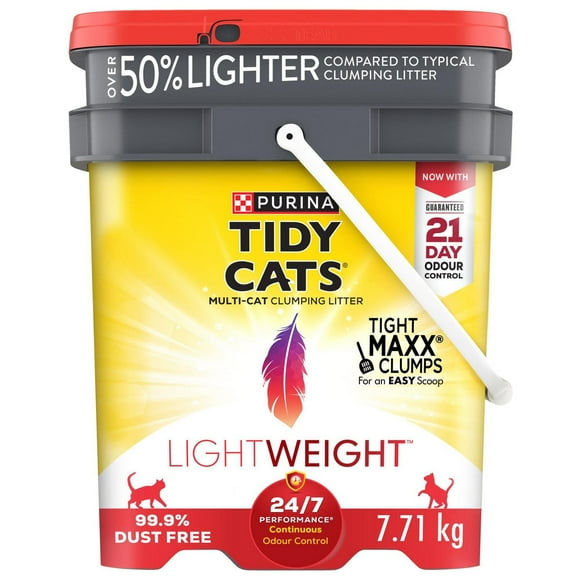 Tidy Cats Poids Plume 24/7 Performance Multichat, Litière Agglomérante pour Chats 7,71 kg 7,71 kg