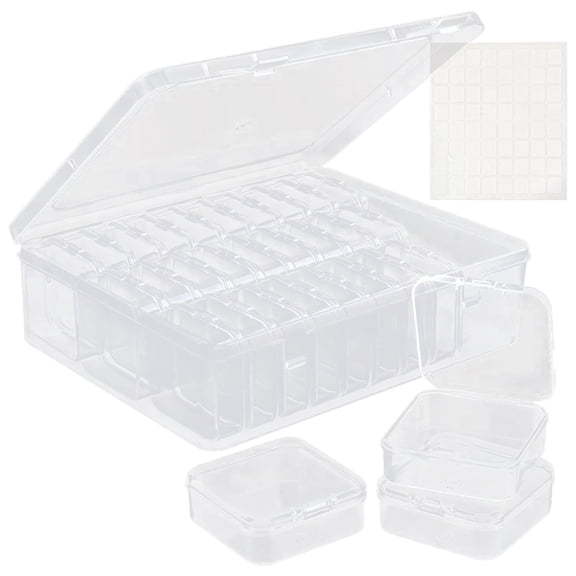 Beaded Container with Large Hinged Lid Storage Box, Diamond Art Storage Box for Organizing Craft Supplies Box