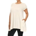 thumbnail image 3 of Women's Plus Size Side Pockets Loose Fit Short Sleeves T-Shirt Tunic Top, 3 of 4