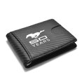 thumbnail image 2 of Ford Mustang 50 Years Black Slim Real Leather Carbon Fiber Patterns RFID Blocking Bi-fold Wallet, 2 of 7