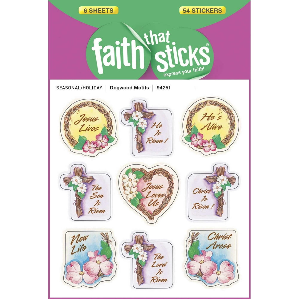 StickerDogwood Motifs (6 Sheets) (Faith That Sticks)
