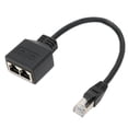 thumbnail image 1 of Cable adaptador de red Ethernet RJ45 LYUMO, extensión de 1 macho a 2 hembras, adaptador divisor LAN Ethernet RJ45 para redes CAT7, 1 of 8