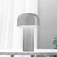 thumbnail image 2 of Nordic Mushroom Lamp Rechargeable for Nordic Metal Bedroom Bedside Dining Table Grey, 2 of 8