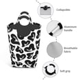 thumbnail image 4 of YFYANG 50L Foldable Laundry Hamper, Waterproof Oxford Fabric Black Abstract Heart Doodle Laundry Bag Laundry Baskets, 4 of 6